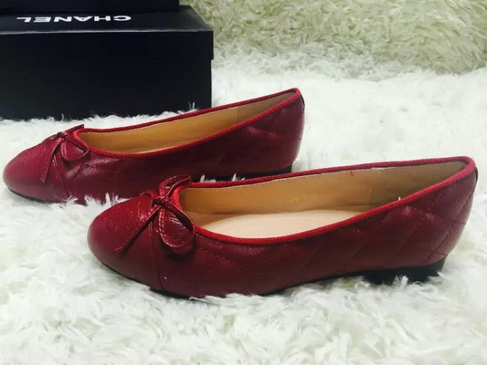 CHANEL Shallow mouth flat shoes Women--117